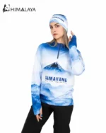 بلوز میکرو نیم زیپ کوهنوردی هیمالیا طرح دماوند CM93