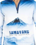 بلوز میکرو نیم زیپ کوهنوردی هیمالیا طرح دماوند CM93