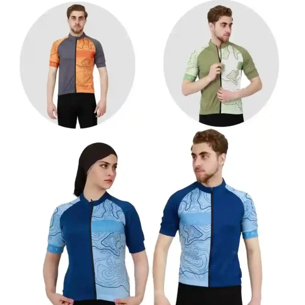 تیشرت دوچرخه سواری تمام زیپ CM116