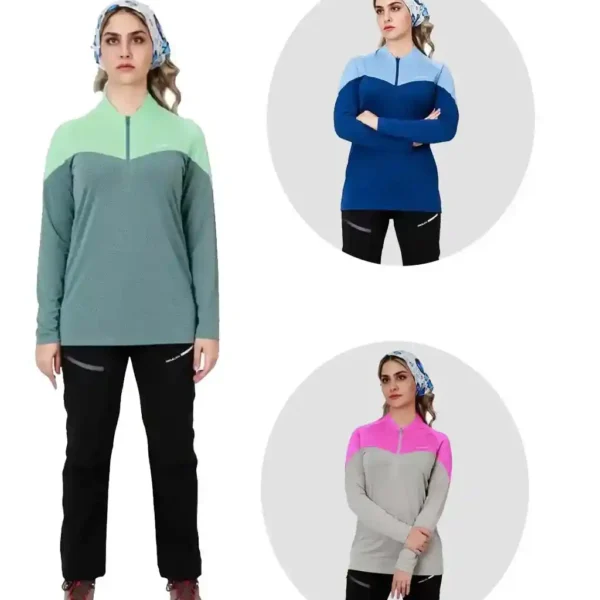 بلوز نیم زیپ زنانه CW33