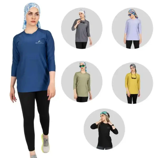 تیشرت ورزشی آستین سه ربع زنانه CW35 هیمالیا