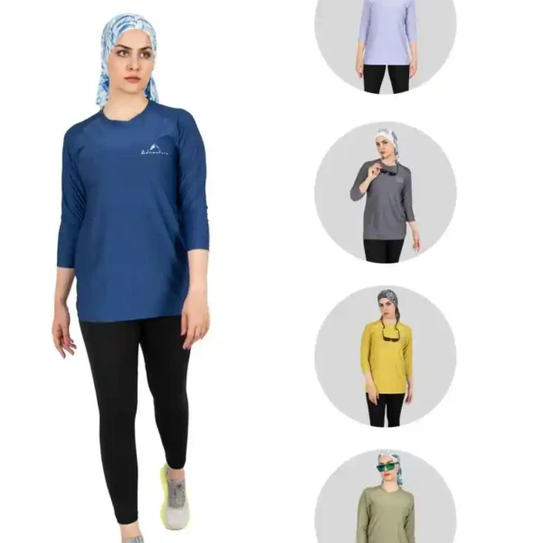 تیشرت ورزشی آستین سه ربع زنانه CW35 هیمالیا