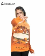 بلوز نیم زیپ میکرو هیمالیا طرح سبلان CM93