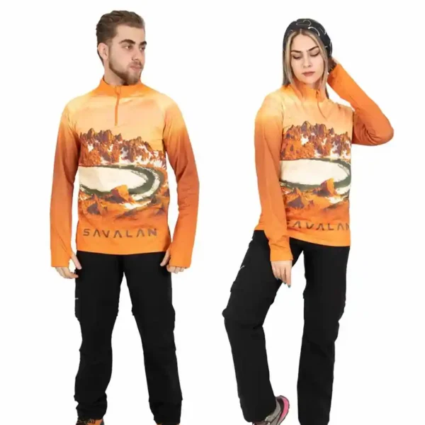 بلوز نیم زیپ میکرو هیمالیا طرح سبلان CM93