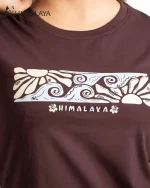 تیشرت زنانه پنبه لاکرا HIMALAYA مدل CW47 بادمجانی
