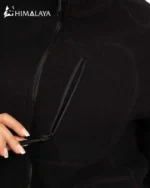 کاپشن پلار کوهنوردی مشکی یونیسکس هیمالیا با پارچه ۳۵۰ گرمی و سه جیب زیپ‌دار